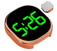 Hogvinnatil Horloge de voiture pour tableau de bord, horloge numérique adhésive avec affichage LCD de l'heure - Horloge de tableau de bord compacte avec écran clair - Accessoire d'intérieur pour