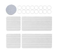 Hogvinnatil Plateau en Diatomite,4X Plateau Absorbant pour Évier Pierre Naturelle - 4 Pièces Porte-Éponge et Dessous de Verre Robinet, Accessoires Salle de Bain Design pour Savon et Produits de
