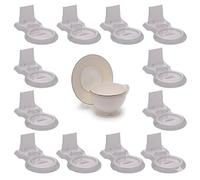 HOHIYA Lot de 12 présentoirs pour tasses à thé et soucoupes Transparent