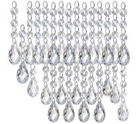 HOHIYA Lot de 30 décorations en Cristal pour Sapin de Noël - Cristaux à Suspendre pour centres de Table - Lustre en Acrylique - Guirlande de Pierres précieuses - Taiwan