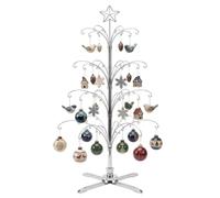 HOHIYA Ornement de Noël en Métal Présentoir Arbre Support Rotatif 188 cm d'expédition Gratuit (Silver)