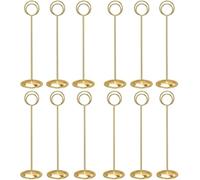HOHIYA Porte Numéro de Table 30,5 cm 12 Pièces Supports Numérotés pour Mariage Noël Banquets Fêtes Décoration de Table en Métal Élégant and Réutilisable