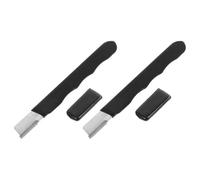 Hohopeti 2 Pièces Aiguiseur de Poche en Acier Renforcé pour Outils de Jardinage Pierre à Aiguiser Polyvalente, Compatible Lames de Tondeuse et Petite Hache, Usage en Extérieur