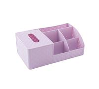 Hohopeti Boîte de Rangement Multifonction Plastique avec Distributeur de Mouchoirs pour Cosmétiques et Bureau Organiseur Pratique pour Bijoux et Petits Objets Nordique