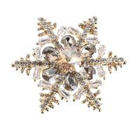 Hohopeti Broche Flocon de Zircon Élégante Résistante et Brillante pour Tenues Hiver Épingle à Revers de Pull et Costume Accessoire Luxe pour Mariage et Noël