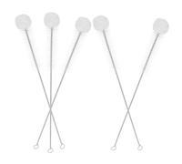 Hohopeti Brosse à Bouteille en Nylon Embout Souple en Coton, 5pcs, Nettoyage des Parois Intérieures, Poignée Confortable, Design Créatif Blanc