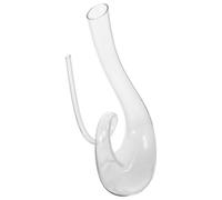 Hohopeti Carafe à Vin Design Créatif et Élégant en Verre Cristal Fond Plat 1300ml Aérateur Améliorant le Goût le Bouquet, pour Usage Domestique