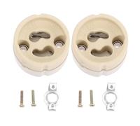 Hohopeti Douille en Céramique Gestion de Câble Stable pour Remplacement de Douille de Candélabre Gu10 Gz10 Support, 2pcs pour Projet Lumière DIY
