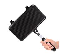 Hohopeti Grille Double Face Aluminium pour Cuisson de Sandwiches et Omelettes à Domicile Couleur Noir