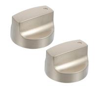 Hohopeti Lot De 2 Boutons De Cuisinière à Gaz En Métal Universels, Remplacement Pour Brûleur Cuisine, Diamètre Standard, Commande Manuelle, Accessoires Pour Cuisson Quotidienne