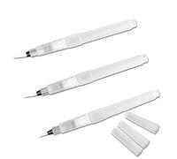 Hohopeti Lot de 3 Stylos Pinceaux à Eau Rechargeables, Nylon et Plastique, pour Calligraphie, Peinture Aquarelle et Croquis de Voyage
