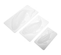 Hohopeti Moules à Gâteau de Poisson Facile à Transporter Lot de 3 en Pp Blanc pour Gelée et Gâteau de Riz DIY et Pâtisserie pour Gelée et Gâteau de Riz DIY Pâtisserie