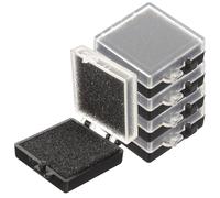 Hohopeti Organisateur Multifonctionnel 5pcs de Boîtes Carrées en Plastique Noir avec Mousse, Boîte de Rangement pour Puces et Composants Électroniques, Protection pour Atelier