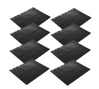 Hohopeti Pages de Collection de Timbres Noir en Pet, 10 Pièces, Double Recto-verso à 2 Rangées, Inserts Souples pour Classeur à Anneaux