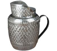 Hohopeti Pichet à vin en métal en alliage d'aluminium et étain, carafe à eau multifonction avec protection thermique pour cuisine et fêtes
