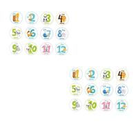 Hohopeti Pièces autocollant du mois Stickers bébé Autocollants décoratifs bébé décor d'autocollant de bébé autocollants photo etiquette autocollante décor de décalque de bébé