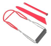 Hohopeti Pince à Bocaux Anti-brûlure Magnétique en INOX 430, Accessoire la Cuisine Mesureur Rouge, Levier Ergonomique pour Conserves Chaudes, Set 3 Pièces pour Mise en Conserve Domestique