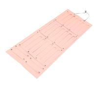 Hohopeti Présentoir Mural en Feutre Rose pour Accessoires Cheveux, Organiseur Porte-pinceaux Grand Format 38x104 Cm, Pochette Rangement Murale pour Barrettes, Clips et Épingles, Décoration