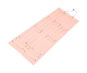 Hohopeti Présentoir Mural en Feutre Rose pour Accessoires Cheveux, Organiseur Porte-pinceaux Grand Format 38x104 Cm, Pochette Rangement Murale pour Barrettes, Clips et Épingles, Décoration
