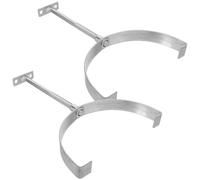 Hohopeti Support de de toit réglable en fer argent, lot de 2, pour toits en tuiles céramiques courbes, fixation du câble de mise à la terre, installation facile