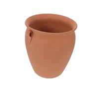 Hohopeti Terracotta Kitchen Garlic Container With Ventilation Holes Clay Garlic Holder For Potato Onion Storage Rustic Farmhouse Root Vegetable Keeper Compact Freshness Organizer