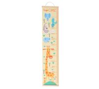 Hohopeti Toise Murale Garçon et Filles Nordique Girafe Tableau de Croissance sur Toile Résistante Décoration Chambre Bébé Mesure Hauteur Support Bois Accroche Facile Enroulable