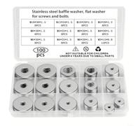 HOHOVYVY Assortiment de rondelles en acier inoxydable 304, renforcées et épaisses, rondelles plates M3-M12 avec boîte pour atelier, bricolage et bricolage