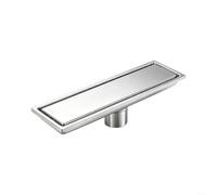 HOHOVYVY Bonde de douche linéaire pour salle de bain, acier inoxydable 304 | Caniveau de douche en acier inoxydable, caniveau de douche linéaire, insert de carrelage 2 en 1, tamis à cheveux