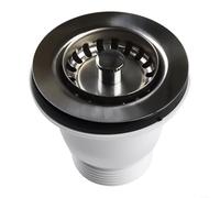 HOHOVYVY Bonde d'évier, bouchon pour évier, 60 mm en acier inoxydable, mini panier, kit de déchets avec bride de 85 mm