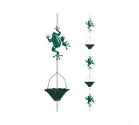 HOHOVYVY Chaîne de pluie, chaîne d'eau de pluie, chaîne de pluie suspendue pour gouttière, chaîne de drainage pour décoration de jardin extérieure (chaîne de pluie grenouille)