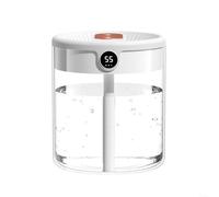 HOHOVYVY Humidificateur avec double buses de pulvérisation de capacité de 2 l, fonctionnement silencieux et contrôle intelligent de l'humidité pour chambre à coucher, bureau ou salon (blanc)