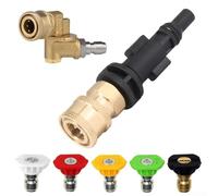 HOHOVYVY Kit adaptateur de canon à mousse avec raccord rapide 1/4" et buses multi-usages pour nettoyeur haute pression