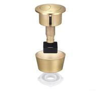 HOHOVYVY Kit de bouton de chasse d'eau avec fonction double chasse d'eau pour trous de couvercle de chasse d'eau de 20 mm et 40 mm avec kit d'installation complet (or brossé)