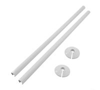HOHOVYVY Lot de 2 cache-tuyaux de radiateur blancs 500 mm + colliers de tuyau, 15 x 500 mm/15 mm, blanc, noir