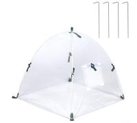 HOHOVYVY Mini serre, tente d'hivernage pour plantes, housse de protection des plantes, 60 x 60 x 60 cm, protection contre le gel pour jardin, avec 4 piquets (C)