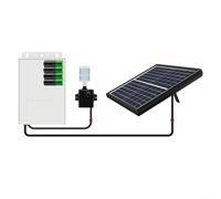 HOHOVYVY Pompe à eau solaire 9V 6W 10W avec stockage d'énergie et réglage à 5 vitesses avec batterie et panneau solaire pour bassin de jardin, aquarium et jeux d'eau (9V 6W 5200mAh)