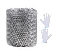 HOHOVYVY Protection contre les feuilles de gouttière, protection de gouttière, filet de protection de gouttière en aluminium anti-feuille (12,7 cm x 6 m)