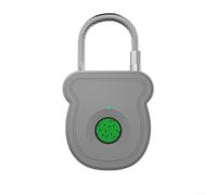 HOHOVYVY Serrure à empreintes digitales, cadenas empreinte digitale serrure intelligente étanche pour salle de sport, bagages, casier, salle de sport, bureau, jardin (gris)