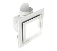 HOHOVYVY Ventilateur de salle de bain, avec éclairage LED, fonctionnement silencieux, 0,9 autres échange d'air efficace pour ouvertures de plafond, PVC blanc, jusqu'à 7,5 m² (8 pouces)