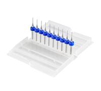 HOHXEN 10 Pièces Micro Forets en Tungstène, Forets pour PCB, Foret Micro pour la Fabrication de Bijoux, Artisanat, CNC, Travail du Bois, Trains Miniatures, Voitures, Bateaux -Diamètre de Coupe: 0.6mm