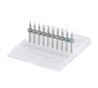 HOHXEN 10 Pièces Micro Forets en Tungstène, Forets pour PCB, Foret Micro pour la Fabrication de Bijoux, Artisanat, CNC, Travail du Bois, Trains Miniatures, Voitures, Bateaux -Diamètre de Coupe: 0.2mm
