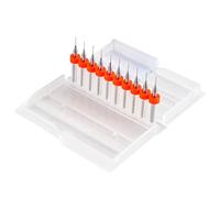 HOHXEN 10 Pièces Micro Forets en Tungstène, Forets pour PCB, Foret Micro pour la Fabrication de Bijoux, Artisanat, CNC, Travail du Bois, Trains Miniatures, Voitures, Bateaux -Diamètre de Coupe: 0.4mm