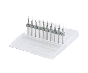 HOHXEN 10 Pièces Micro Forets en Tungstène, Forets pour PCB, Foret Micro pour la Fabrication de Bijoux, Artisanat, CNC, Travail du Bois, Trains Miniatures, Voitures, Bateaux -Diamètre de Coupe: 0.2mm