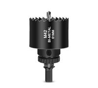 HOHXEN Scie Cloche 61mm - Noir, M42 Hss Bi-Métal Découpeur de Trous en Acier à Haute Vitesse Avec Tige de Positionnement de Foret Pour Panneau De Fibres, Bois, Plastique, Cloison Sèche, Métal Mince