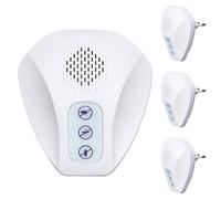 Hoikwo Lot de 4 Répulsifs Ultrasons Électroniques d'Intérieur | Dispositif électronique contre moustiques cafards souris rats. Faible consommation, Usage intérieur, Efficace et silencieux