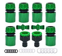 HOINCO 10pcs Raccord Tuyau Arrosage 1/2" Rapide 2en1 Robinet 3/4" Jardin