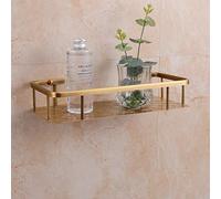 Hoinerus Étagère de douche en laiton antique, 1 shelf, Style antique, Étagère murale simple, Salle de bain, Cuisine