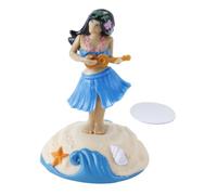 Hoite Figurine solaire de danseuse de hula hawaïenne à tête branlante pour tableau de bord, rebord de fenêtre, décoration de bureau