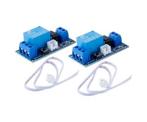 Hoite Lot de 2 relais bistables autobloquants 5 V, 1 canal, interrupteur marche/arrêt à un bouton pour commande MCU, montage sur rail DIN, connecteur filaire