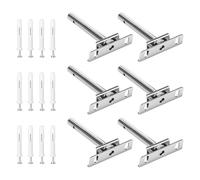 Hoite Lot de 6 supports d'étagère invisibles réglables en T pour montage mural, armoire, meuble